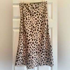 Satin midi skirt size M Aqua